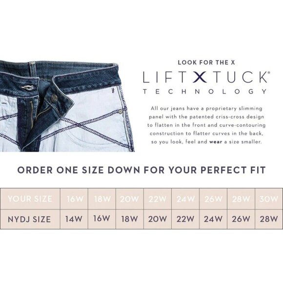 NYDJ Plus Size 18W 19 Wide Leg Pedal Pusher Capri Jeans Seline Blue Wash - Picture 4 of 4